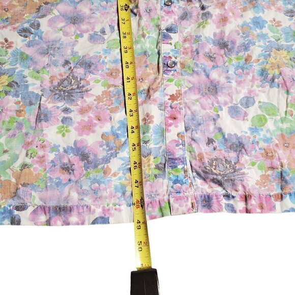 Vintage Models Coat House‎ Dress Robe Snap Floral Granny Cottage M Pastel Cotton - Picture 6 of 7